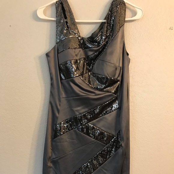 Signature by Sangria Dresses & Skirts - Gorgeous Silver Cocktail Dress